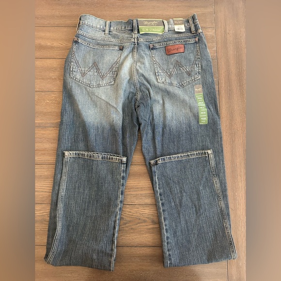 Wrangler Retro Slim Straight Denim Jeans‎ Size 36x38 New With Tags - Picture 3 of 6